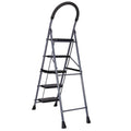 Parasnath GoUp 5 Step Foldable Steel Grey Step Ladder – Heavy-Duty and Lightweight Step Ladder with Anti-Skid Wide Plastic Steps, Safety Handle, High Reach Platform for Home, Kitchen, Office, Warehouse Use - 6 Year Manufacturer Warranty - Made in India - PARASNATH