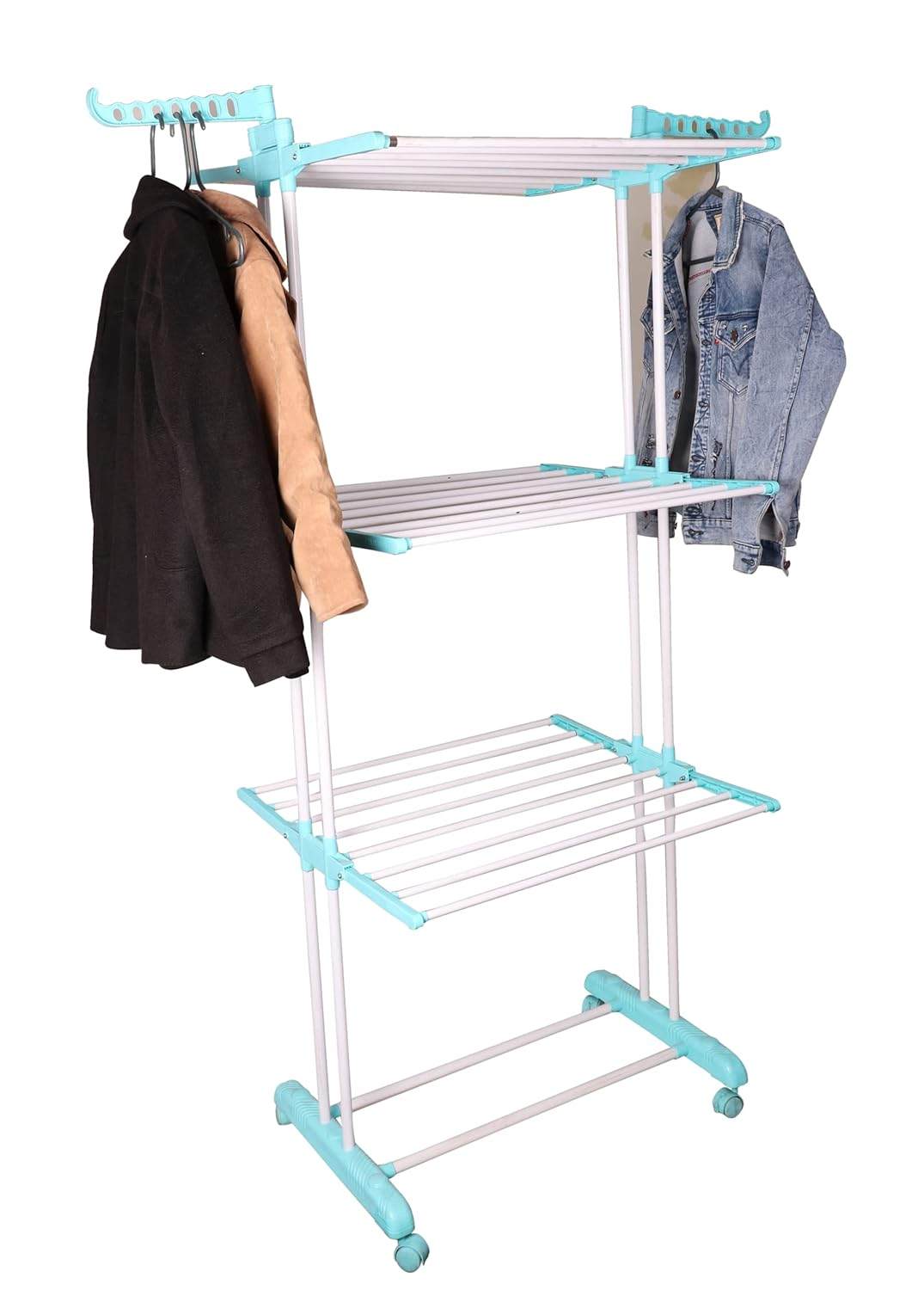 Parasnath Aqua 6 Layer Clothes Drying Stand With Breaking Wheel System - PARASNATH