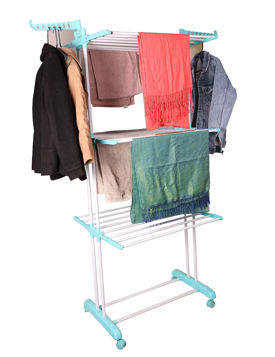 Parasnath Aqua 6 Layer Clothes Drying Stand With Breaking Wheel System - PARASNATH