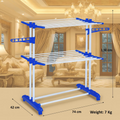 PARASNATH Prime Steel Mini Poll Clothes Drying Stand with Breaking Wheel System- Made in India - PARASNATH