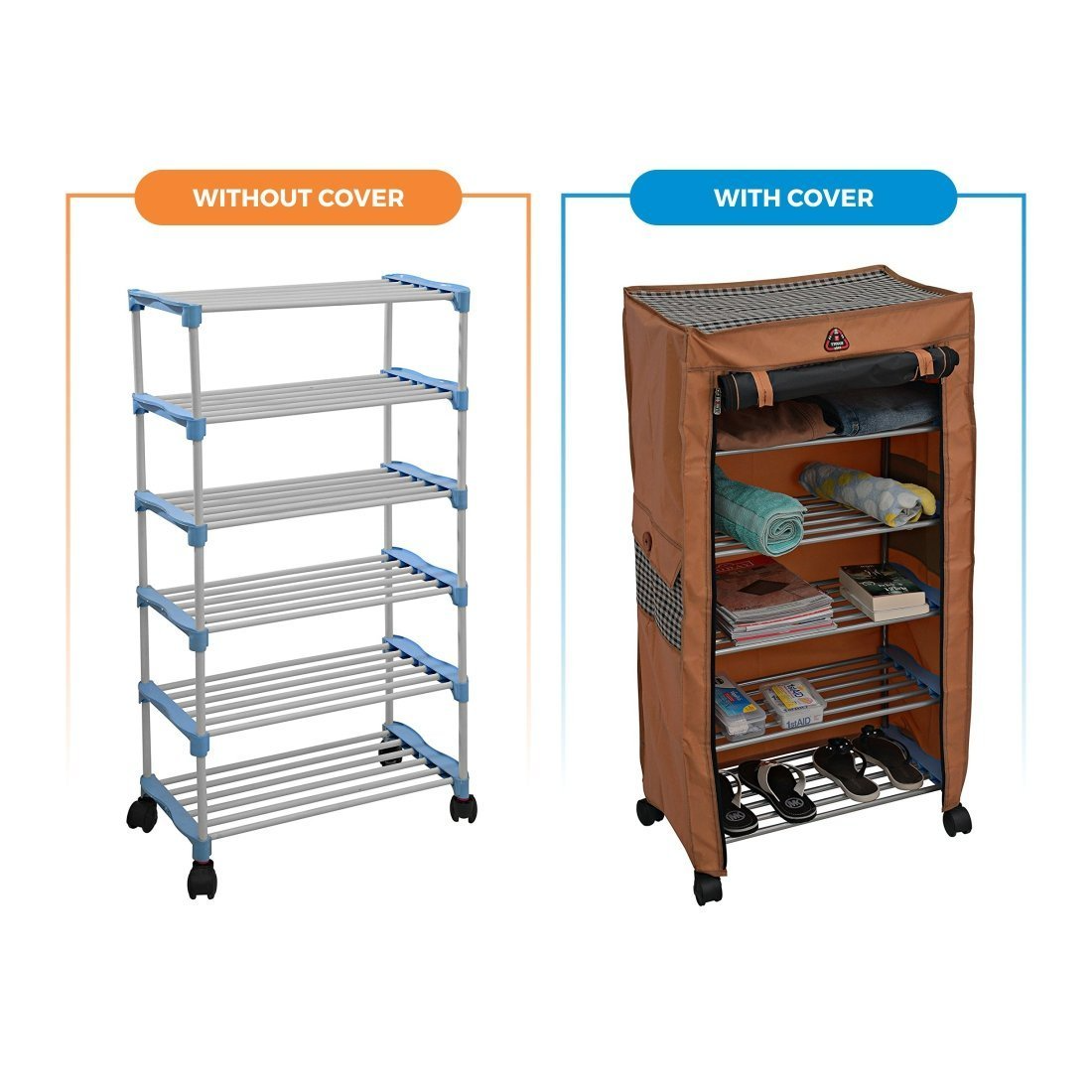 PARASNATH Trendy Cloth Shoe Rack with 5 Shelves - PARASNATH