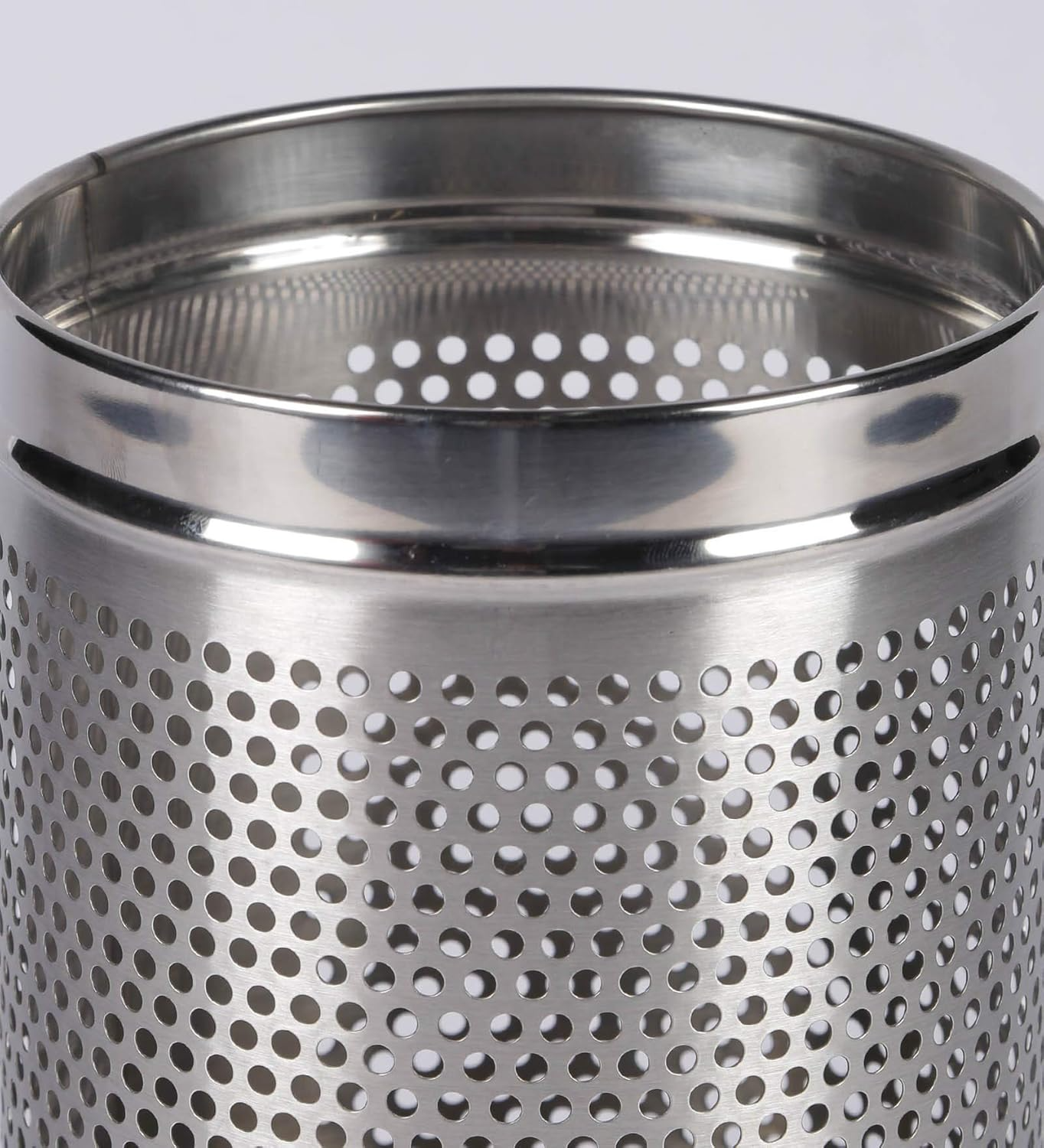 Parasnath Stainless Steel Plain Open Dustbin, 6L - 7 X 11 Inch - PARASNATH