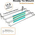 PARASNATH 24 inch Wall Stainless Steel Clothes Drying Stand - 2 Feet - PARASNATH