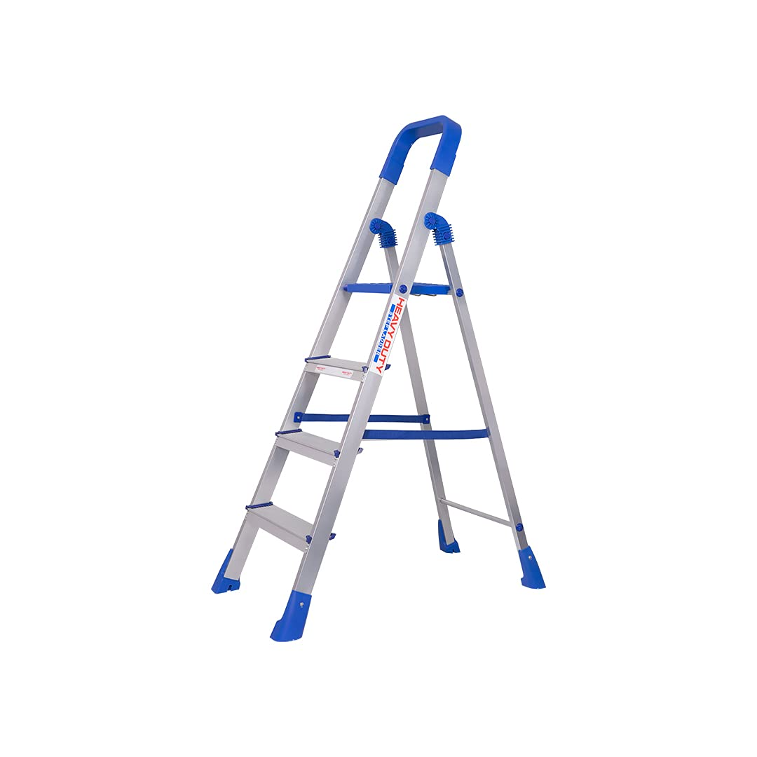 PARASNATH Aluminium Blue Heavy Folding Ladder 4 Step 4.2 Ft 