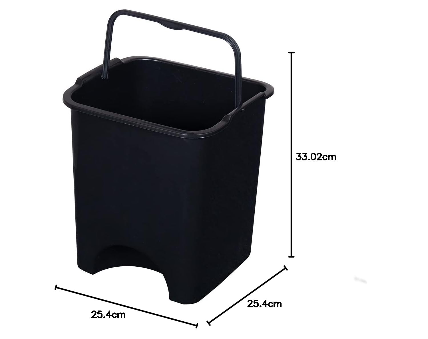 PARASNATH Rattan Design (Black Colour) Pedal Dustbin 11Litre Modern Light-weight Dustbin for Home and Office Black Colour - Made In India - Size 10 inchX10 inchX13 inch - PARASNATH