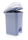PARASNATH Rattan Design (Purple Colour) Pedal Dustbin 11Litre Modern Light-weight Dustbin for Home and Office Purple Colour - Made In India - Size 10 inchX10 inchX13 inch - PARASNATH
