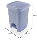 PARASNATH Rattan Design (Purple Colour) Pedal Dustbin 11Litre Modern Light-weight Dustbin for Home and Office Purple Colour - Made In India - Size 10 inchX10 inchX13 inch - PARASNATH
