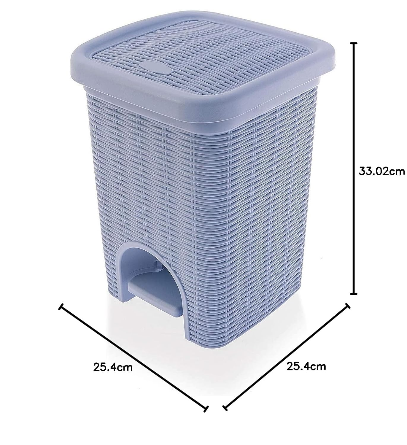 PARASNATH Rattan Design (Purple Colour) Pedal Dustbin 11Litre Modern Light-weight Dustbin for Home and Office Purple Colour - Made In India - Size 10 inchX10 inchX13 inch - PARASNATH