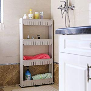 Parasnath 4 Tier Slim Rolling Cart Kitchen Storage Organiser Rack Holder with Wheel - PARASNATH
