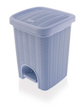 PARASNATH Rattan Design (Purple Colour) Pedal Dustbin 7Litre Modern Light-weight Dustbin for Home and Office Purple Colour - Made In India - Small Size 8 inchX8 inchX11 inch - PARASNATH