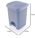 PARASNATH Rattan Design (Purple Colour) Pedal Dustbin 7Litre Modern Light-weight Dustbin for Home and Office Purple Colour - Made In India - Small Size 8 inchX8 inchX11 inch - PARASNATH