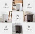 PARASNATH Rattan Design (Brown Colour) Pedal Dustbin 11Litre Modern Light-weight Dustbin for Home and Office Brown Colour - Made In India - Size 10 inchX10 inchX13 inch - PARASNATH