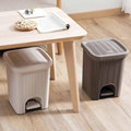 PARASNATH Rattan Design (Brown Colour) Pedal Dustbin 11Litre Modern Light-weight Dustbin for Home and Office Brown Colour - Made In India - Size 10 inchX10 inchX13 inch - PARASNATH