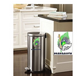 Parasnath Stainless Steel Plain Pedal Dustbin With Plastic Bucket (10''X15''- 11 Liter) - PARASNATH