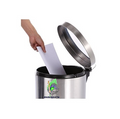 Parasnath Stainless Steel Plain Pedal Dustbin With Plastic Bucket (10''X15''- 11 Liter) - PARASNATH