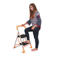 Parasnath Orange Diamond Folding Alloy Steel Ladder with Wide Steps 2 Steps 2.7 FT Ladder (Made in India) - PARASNATH