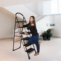 PARASNATH Black Diamond Heavy Folding Ladder With Wide Steps 6 Steps 6.2 Ft - PARASNATH