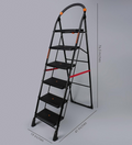 PARASNATH Black Diamond Heavy Folding Ladder With Wide Steps 6 Steps 6.2 Ft - PARASNATH