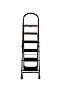 PARASNATH Black Diamond Heavy Folding Ladder With Wide Steps 6 Steps 6.2 Ft - PARASNATH