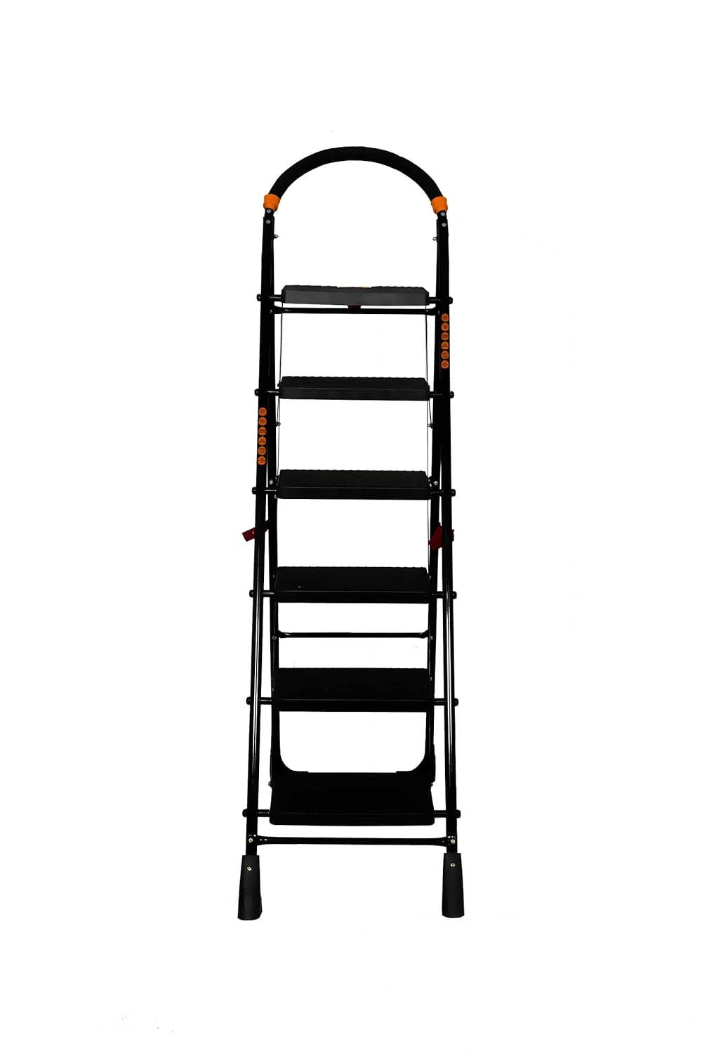 PARASNATH Black Diamond Heavy Folding Ladder With Wide Steps 6 Steps 6.2 Ft - PARASNATH