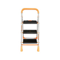 Parasnath 3 Step Orange Diamond Folding Ladder with Wide Steps 3 Steps 3.1 FT Ladder - Made in India - PARASNATH