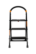 Parasnath Black Diamond Heavy Folding Ladder With Wide Steps 3 Steps 3.1 Ft Ladder - PARASNATH