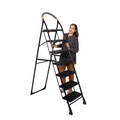 Parasnath 7-Step Black Diamond Folding Ladder with wide anti-slip steps, sturdy steel