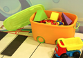PARASNATH Rolling Storage Container Box (YellowGreen Colour)- 25 Litre Large With Wheels Size (50X33X26 cm) - PARASNATH