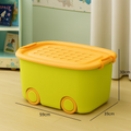PARASNATH Rolling Storage Container Box (GreenYellow Colour)- 45 Litre Super Large With Wheels Size (59X39X30 cm) - PARASNATH