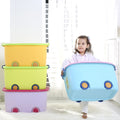 PARASNATH Rolling Storage Container Box (YellowGreen Colour)- 45 Litre Super Large With Wheels Size (59X39X30 cm) - PARASNATH