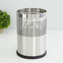 Load image into Gallery viewer, Parasnath Stainless Steel Half Perforated Dustbin, 8L - 8 X 13 Inch - PARASNATH