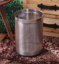 Parasnath Stainless Steel Perforated Round Dustbin, 8L - 8 X 13 Inch - PARASNATH