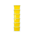 PARASNATH Boxo 6 Layer (Yellow) Multi-Purpose Modular Drawer Storage System for Home and Office with Trolley Wheels and Anti-Slip Shoes - PARASNATH