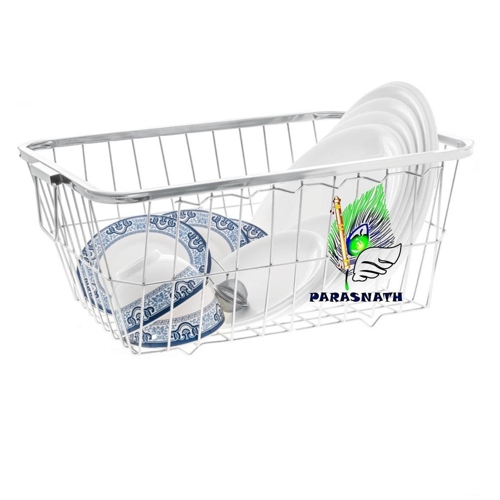 Parasnath Heavy Stainless Steel Medium Dish Drainer No.2 Tokra, 54 x 42 x18 cm,- (Made In India) - PARASNATH