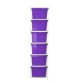 PARASNATH Boxo 6 Layer (Purple) Multi-Purpose Modular Drawer Storage System for Home and Office with Trolley Wheels and Anti-Slip Shoes - PARASNATH