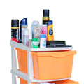 Boxo 5 Layer (Orange) Multi-Purpose Modular Drawer Storage System for Home and Office with Trolley Wheels and Anti-Slip Shoes - PARASNATH