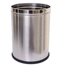Parasnath Stainless Steel Plain Open Dustbin, 6L - 7 X 11 Inch - PARASNATH