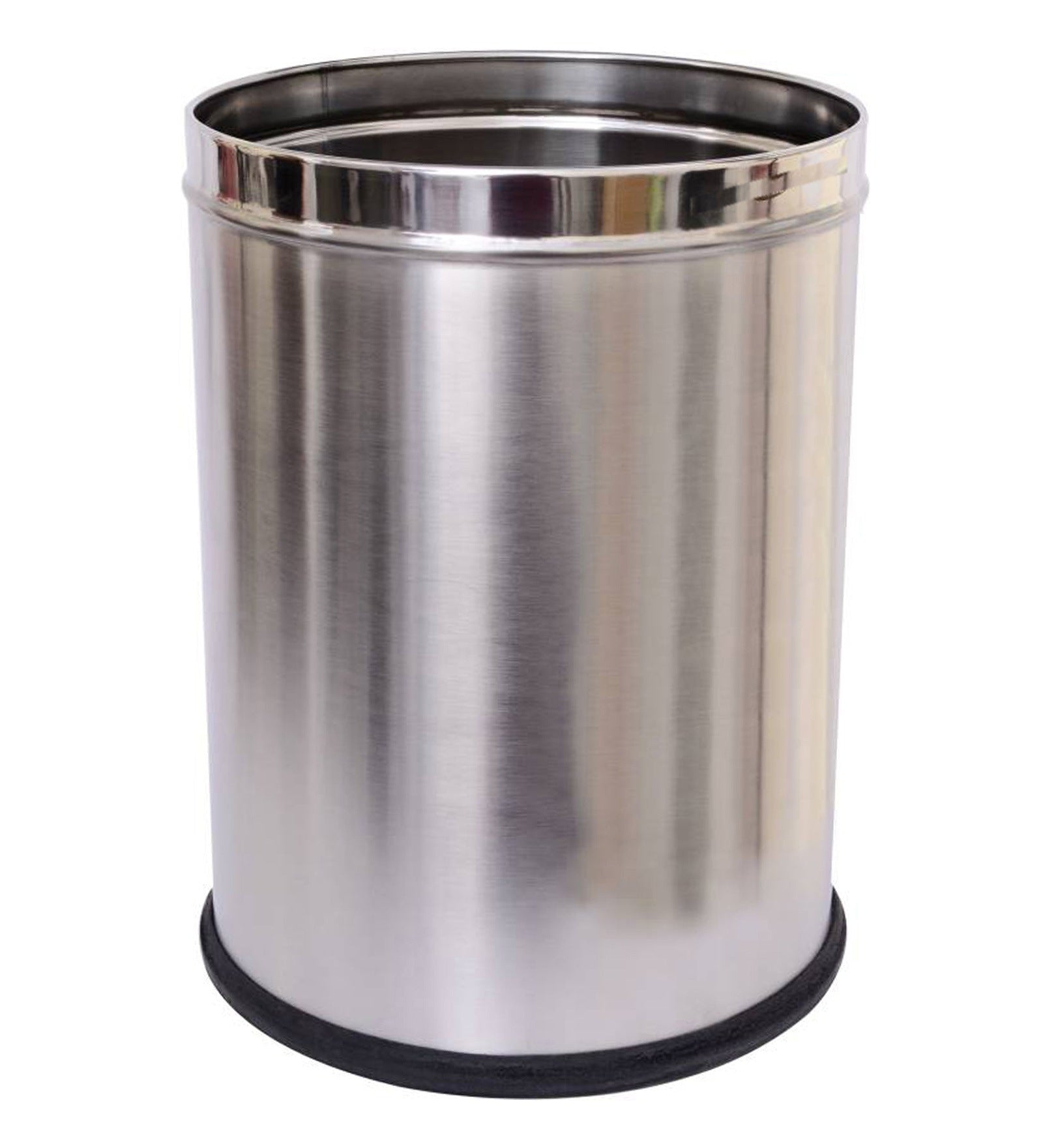 Parasnath Stainless Steel Plain Open Dustbin, 6L - 7 X 11 Inch - PARASNATH