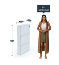 PARASNATH Pure White Wall Shoe Rack 3 Shelves Shoes Stand - PARASNATH