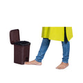 PARASNATH Rattan Design (Brown Colour) Pedal Dustbin 7Litre Modern Light-weight Dustbin for Home and Office Brown Colour - Made In India - Small Size 8 inchX8 inchX11 inch - PARASNATH