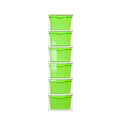 PARASNATH Boxo 6 Layer (Green) Multi-Purpose Modular Drawer Storage System for Home and Office with Trolley Wheels and Anti-Slip Shoes - PARASNATH