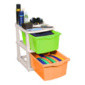 PARASNATH Boxo 2 Layer (Multicolour) Multi-Purpose Modular Drawer Storage System for Home and Office with Trolley Wheels and Anti-Slip Shoes - PARASNATH