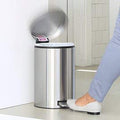Parasnath Stainless Steel Plain Pedal Dustbin With Plastic Bucket (10''X15''- 11 Liter) - PARASNATH