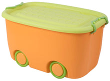 Load image into Gallery viewer, PARASNATH Rolling Storage Container Box (YellowGreen Colour)- 25 Litre Large With Wheels Size (50X33X26 cm) - PARASNATH