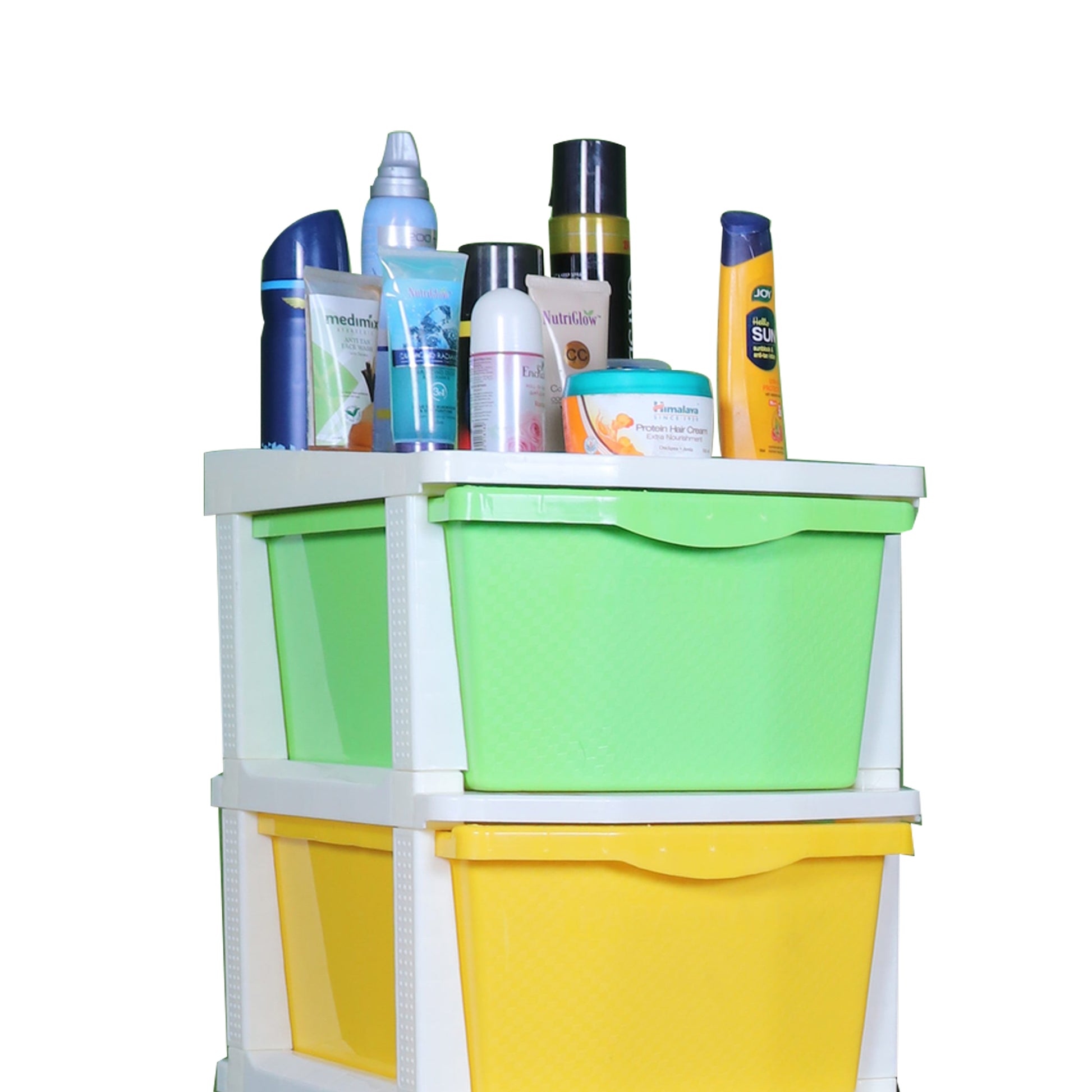 PARASNATH Boxo 6 Layer (Multicolour) Multi-Purpose Modular Drawer Storage System for Home and Office with Trolley Wheels and Anti-Slip Shoes - PARASNATH