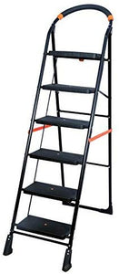 PARASNATH Back Diamond Heavy Folding Ladder With Wide Steps 6 Steps 6.2 Ft - PARASNATH