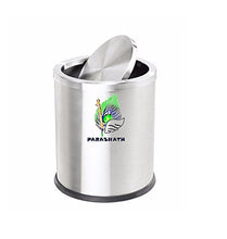 Load image into Gallery viewer, Parasnath Stainless Steel Swing Dustbin, Swing Garbage Bin 18 Litre 10&quot;x14&quot; - PARASNATH