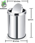 Parasnath Stainless Steel Swing Dustbin, Swing Garbage Bin 10 Litre 8