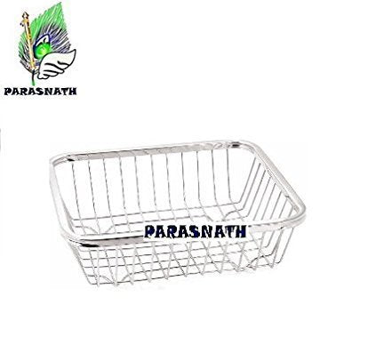 Parasnath Mirror Finish 3 Shelf Square Vegetable and Fruit Trolley, 3 Stand- 28 inch - PARASNATH