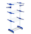 PARASNATH Prime Stainless Steel 2 Poll Clothes Drying Stand With Breaking Wheel System- Blue - PARASNATH